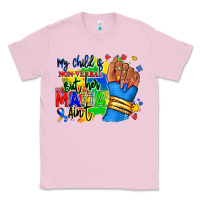 Bubblegum Pink my child is non verbal but her mama aint afro hand rana Classic Tee - RanaPortraitStore
