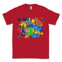 Red my child is non verbal but her mama aint afro hand rana Classic Tee - RanaPortraitStore