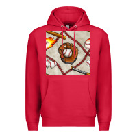 Cardinal baseball glove and bat seamless pattern Premium Hoodie - BundleAndBundleShop