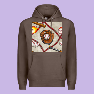 Baseball Glove And Bat Seamless Pattern Premium Hoodie Designed By Bundleandbundleshop