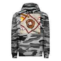 Slate Camo baseball glove and bat seamless pattern Premium Hoodie - BundleAndBundleShop