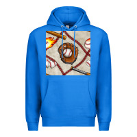 True Royal baseball glove and bat seamless pattern Premium Hoodie - BundleAndBundleShop