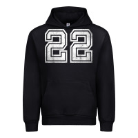 Black Number 22 Sports Jersey Lucky No. Birthday Age Vintage Urban Hoodie - tuanDangUi