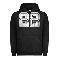 Pigment Black Number 22 Sports Jersey Lucky No. Birthday Age Vintage Urban Hoodie - tuanDangUi