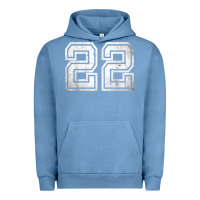 Pigment Pebble Blue Number 22 Sports Jersey Lucky No. Birthday Age Vintage Urban Hoodie - tuanDangUi