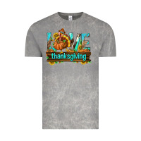 Cloud Rock Love Thanksgiving with Turkey Vintage Tee - texasbilliewilder