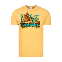 Vintage Mustard Love Thanksgiving with Turkey Vintage Tee - texasbilliewilder