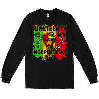 Black juneteenth is my independence day cowgirl Long Sleeve Tee - CowGirlArtShop