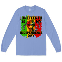 Colony Blue juneteenth is my independence day cowgirl Long Sleeve Tee - CowGirlArtShop