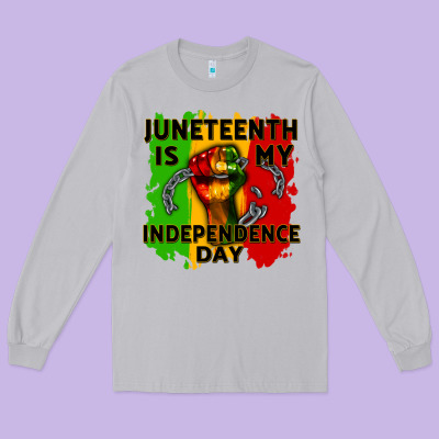 Juneteenth Is My Independence Day Cowgirl Long Sleeve Tee Designed By Cowgirlartshop