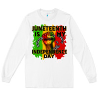 White juneteenth is my independence day cowgirl Long Sleeve Tee - CowGirlArtShop