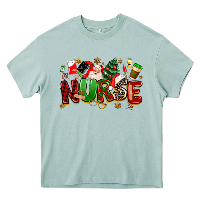 Christmas  Nurse Heavy Core Tee by MaliasSmallBusiness | Teevron