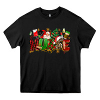 Black christmas  nurse Heavy Core Tee - MaliasSmallBusiness