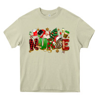 Mossy christmas  nurse Heavy Core Tee - MaliasSmallBusiness