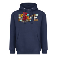 Navy love rooster head Heavyweight Hoodie - LillyAllenDesigns