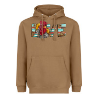 Toasted Coconut love rooster head Heavyweight Hoodie - LillyAllenDesigns