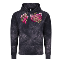 Cloud Black Breast Cancer skeleton hands Vintage Hoodie - NancyCooperArtShop