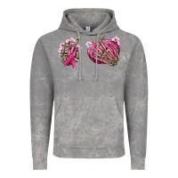 Cloud Rock Breast Cancer skeleton hands Vintage Hoodie - NancyCooperArtShop