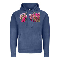 Breast Cancer Skeleton Hands Vintage Hoodie | Teevron