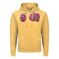 Vintage Mustard Breast Cancer skeleton hands Vintage Hoodie - NancyCooperArtShop