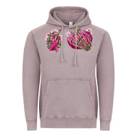 Vintage Zinc Breast Cancer skeleton hands Vintage Hoodie - NancyCooperArtShop
