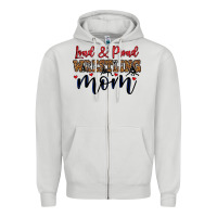 Dove Grey loud and proud wrestling mom Zipper Hoodie - LillyAllenDesigns