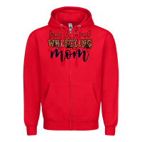 Red loud and proud wrestling mom Zipper Hoodie - LillyAllenDesigns