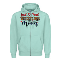 Seafoam loud and proud wrestling mom Zipper Hoodie - LillyAllenDesigns