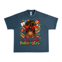 Midnight Navy santas favorite pharmacist afro messy bun Urban Heavy Tee - texasbilliewilder