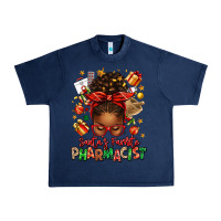Navy santas favorite pharmacist afro messy bun Urban Heavy Tee - texasbilliewilder