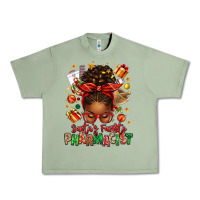 Santas Favorite Pharmacist Afro Messy Bun Urban Heavy Tee | Teevron