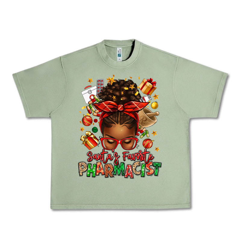 Santas Favorite Pharmacist Afro Messy Bun Urban Heavy Tee by texasbilliewilder | Teevron