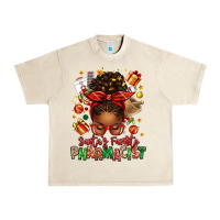 Sandshell santas favorite pharmacist afro messy bun Urban Heavy Tee - texasbilliewilder