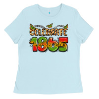 Baby Blue celebrate 1865 juneteenth Ladies Tee - LillyAllenDesigns