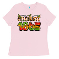 Bubblegum Pink celebrate 1865 juneteenth Ladies Tee - LillyAllenDesigns