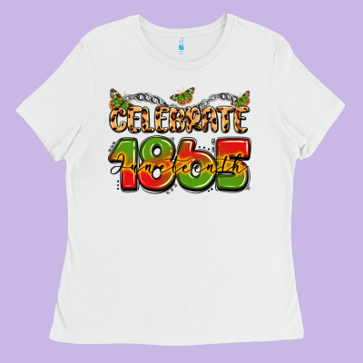 Celebrate 1865 Juneteenth Ladies Tee Designed By Lillyallendesigns