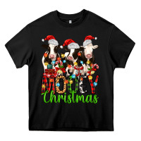 Black christmas three cows mooey christmas Heavy Core Tee - MaliasSmallBusiness