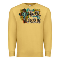 Antique Gold let me tell you about my jesus Premium Sweatshirt - RacoonDesign