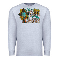 Heather Grey let me tell you about my jesus Premium Sweatshirt - RacoonDesign