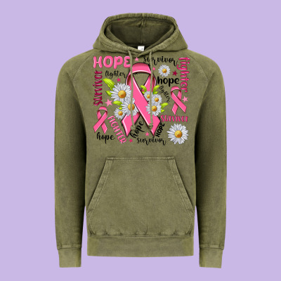 Breast Cancer Vintage Hoodie Designed By Nancycooperartshop