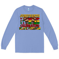 Colony Blue juneteenth celebrating black freedom Long Sleeve Tee - CowGirlArtShop
