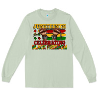 Matcha juneteenth celebrating black freedom Long Sleeve Tee - CowGirlArtShop