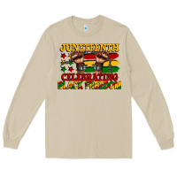 Mushroom juneteenth celebrating black freedom Long Sleeve Tee - CowGirlArtShop