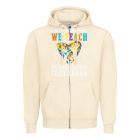 Sandshell Autism Awareness Teacher Zipper Hoodie - CowhideDigitalArt