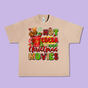 Hot Cocoa And Christmas Movies Urban Heavy Tee Designed By Texasbilliewilder