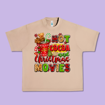 Hot Cocoa And Christmas Movies Urban Heavy Tee Designed By Texasbilliewilder