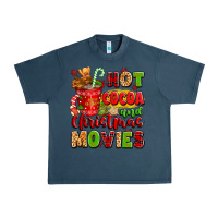 Midnight Navy hot cocoa and christmas movies Urban Heavy Tee - texasbilliewilder