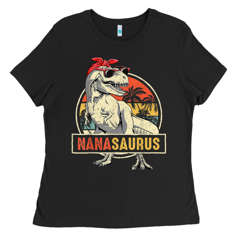 Nanasaurus T Rex Dinosaur Nana Saurus Family Matching Ladies Tee by tuanDangUi | Teevron