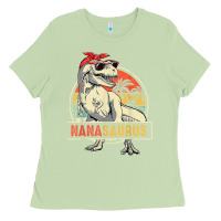 Matcha Nanasaurus T Rex Dinosaur Nana Saurus Family Matching Ladies Tee - tuanDangUi