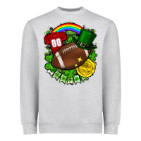 Heather Grey St. Patrick's Day American Football Heavyweight Sweatshirt - FaDigitalArtStudio
